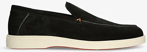 Mens Black Detroit Contrast-Sole Suede Loafers Eur 46 / 12 Uk Men
