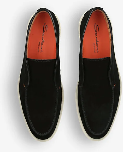 Mens Black Detroit Slip-On Suede Desert Boots Eur 46 / 12 Uk Men - Image 2