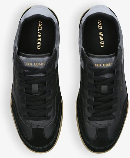 Mens Black Dice Leather and Suede Low-Top Trainers Eur 46 / 12 Uk Men - Image 2