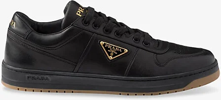 Mens Black Downtown Low-Top Leather Trainers Eur 43.5 / 9.5 Uk Men