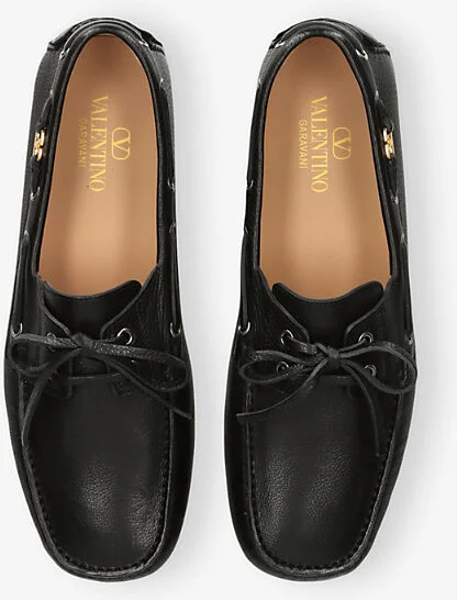 Mens Black Driver Fastaway Leather Loafers Eur 42 / 8 Uk Men - Image 2