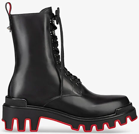 Mens Black Dune Trott Alta Leather Boots Eur 41 / 7 Uk Men