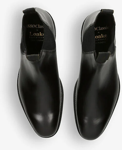 Mens Black Emsworth Leather Chelsea Boots Eur 46 / 12 Uk Men - Image 2