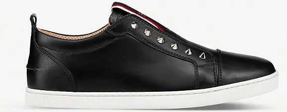 Mens Black F.A.V Fique A Vontade Leather Trainers Eur 41.5 / 7.5 Uk Men