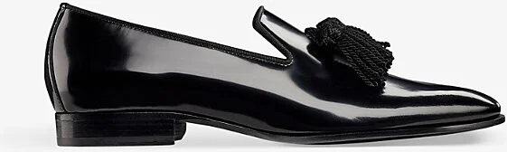 Mens Black Foxley Tassel Patent-Leather Loafers Eur 47 / 13 Uk Men