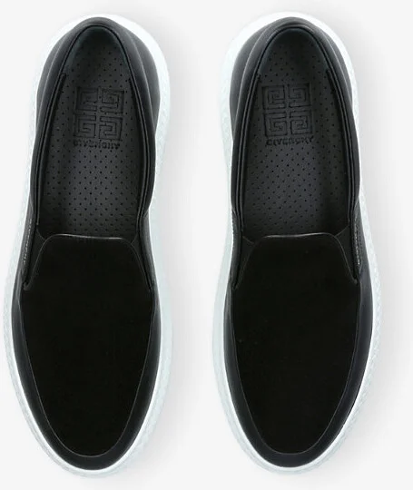 Mens Black G Set Leather Low-Top Slip-Ons Eur 41 / 7 Uk Men - Image 2