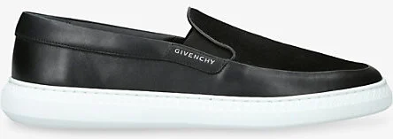 Mens Black G Set Leather Low-Top Slip-Ons Eur 41 / 7 Uk Men