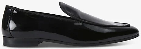 Mens Black Garrick Patent Leather Loafers Eur 42 / 8 Uk Men