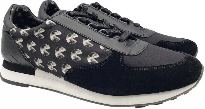 Men's Black Gavino Consumers Nylon / Leather / Suede Lace Up Sneaker - Image 2