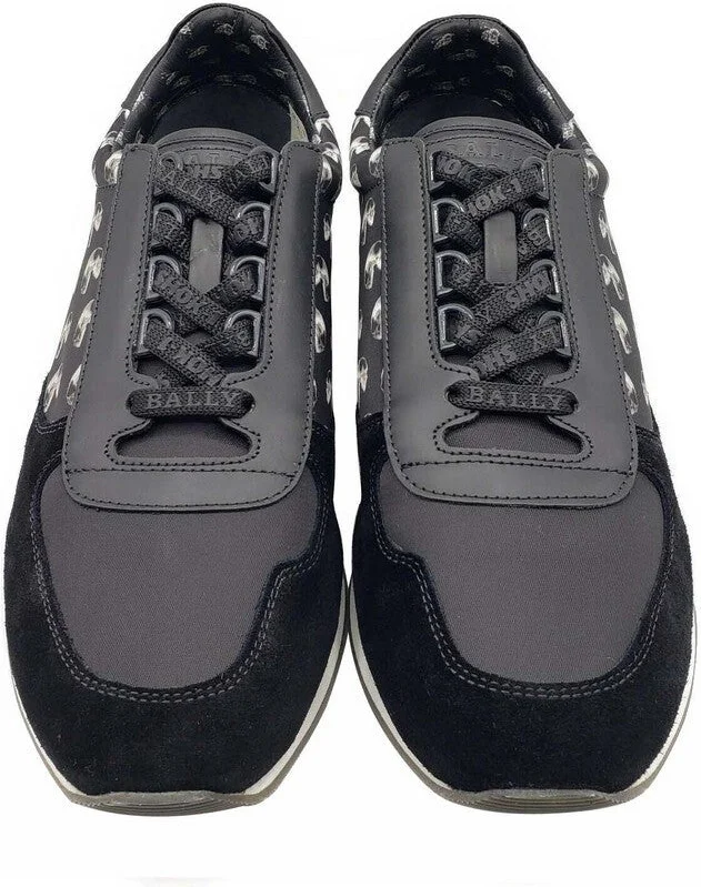 Men's Black Gavino Consumers Nylon / Leather / Suede Lace Up Sneaker - Image 3