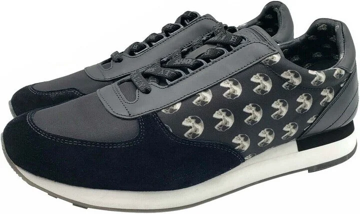 Men's Black Gavino Consumers Nylon / Leather / Suede Lace Up Sneaker - Image 4