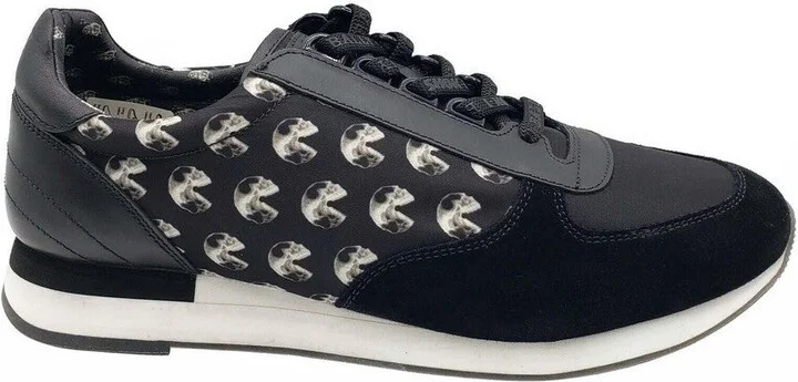 Men's Black Gavino Consumers Nylon / Leather / Suede Lace Up Sneaker - Image 6