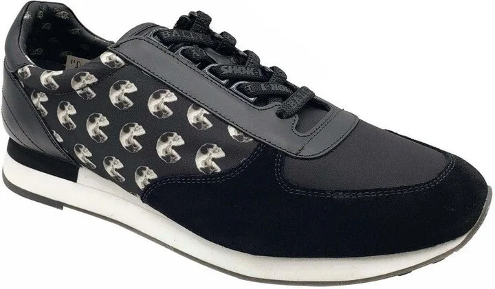 Men's Black Gavino Consumers Nylon / Leather / Suede Lace Up Sneaker
