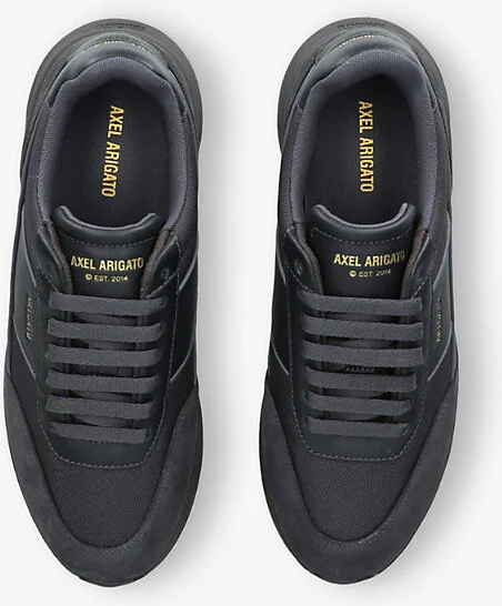 Mens Black Genesis Neo Runner Suede and Leather Low-Top Trainers Eur 42 / 8 Uk Men - Image 2