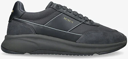 Mens Black Genesis Neo Runner Suede and Leather Low-Top Trainers Eur 42 / 8 Uk Men
