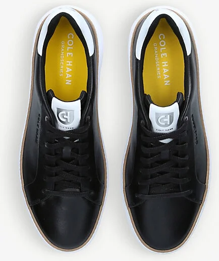 Mens Black Grand Pro Topspin Leather Trainers Eur 41.5 / 7.5 Uk Men - Image 2