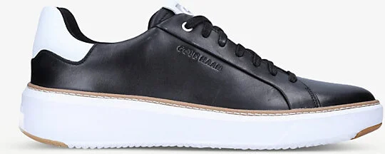 Mens Black Grand Pro Topspin Leather Trainers Eur 41.5 / 7.5 Uk Men