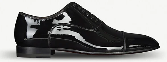 Mens Black Greggo Leather Oxford Shoes Eur 46 / 12 Uk Men