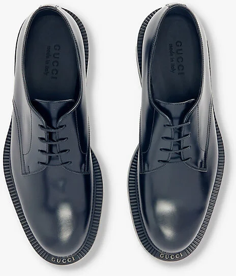 Mens Black Henry Leather Shoes Eur 43 / 9 Uk Men - Image 2