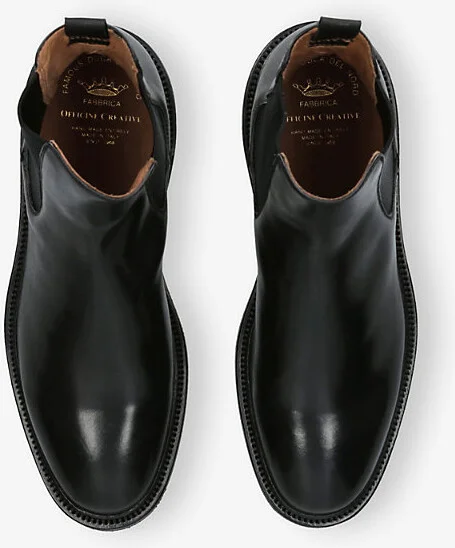 Mens Black Hopkins Flexi Leather Chelsea Boots Eur 41 / 7 Uk Men - Image 2