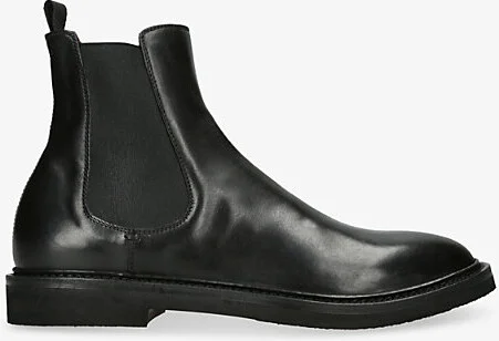 Mens Black Hopkins Flexi Leather Chelsea Boots Eur 41 / 7 Uk Men