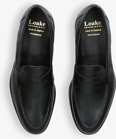 Mens Black Imperial Grained-Leather Loafers Eur 44 / 10 Uk Men - Image 2