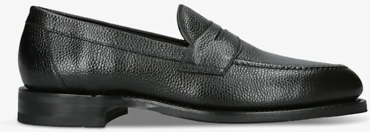 Mens Black Imperial Grained-Leather Loafers Eur 44 / 10 Uk Men