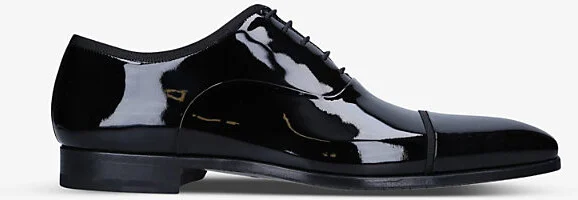 Mens Black Jadiel Patent-Leather Oxford Shoes Eur 40 / 6 Uk Men