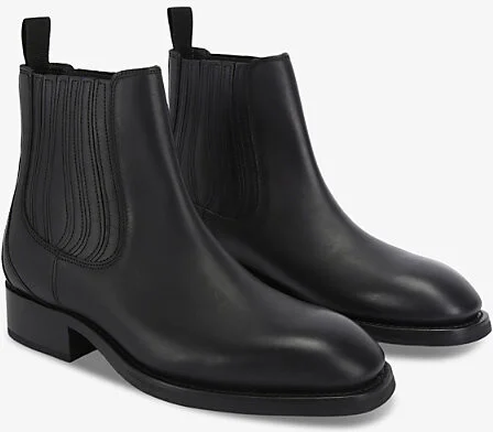 Mens Black Kemp Leather Chelsea Boots Eur 43 / 9 Uk Men - Image 2
