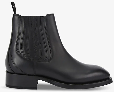 Mens Black Kemp Leather Chelsea Boots Eur 43 / 9 Uk Men
