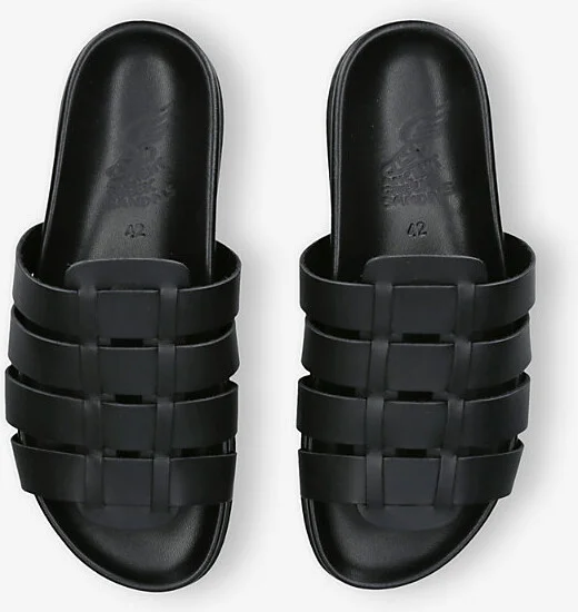 Mens Black Laodamas Leather Sandals Eur 45 / 11 Uk Men - Image 2