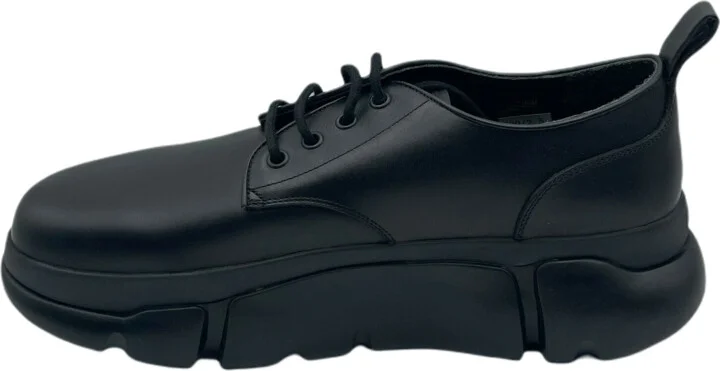 Men's Black Leather Platform Lace Up Sneaker MEX9AMM69BK (42 EU / 9 US) - Image 3