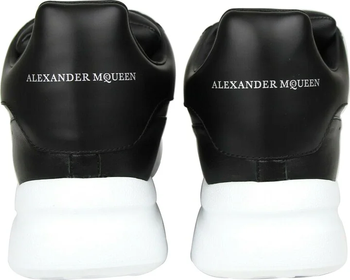 Men's Black Leather Platform Sneakers - Image 6