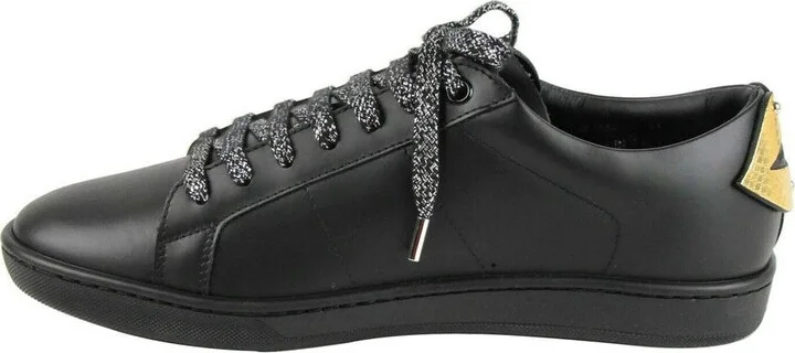 Men's Black Leather Signature Court Lips Sneaker (41 EU / 8 US) - Image 7