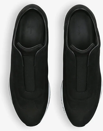 Mens Black Lift Leather Low-Top Trainers Eur 42 / 8 Uk Men - Image 2