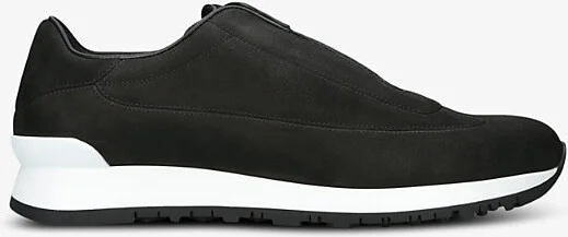 Mens Black Lift Leather Low-Top Trainers Eur 42 / 8 Uk Men