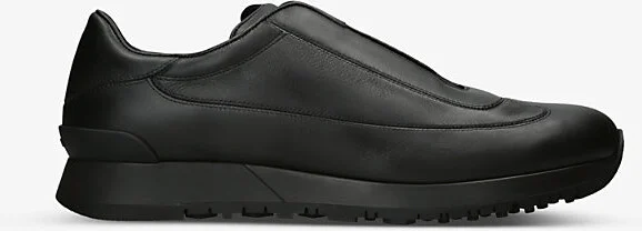 Mens Black Lift Leather Low-Top Trainers Eur 43 / 9 Uk Men