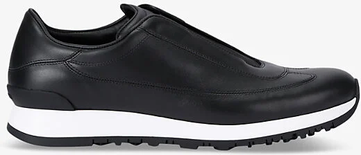 Mens Black Lift Leather Low-Top Trainers Eur 45 / 11 Uk Men