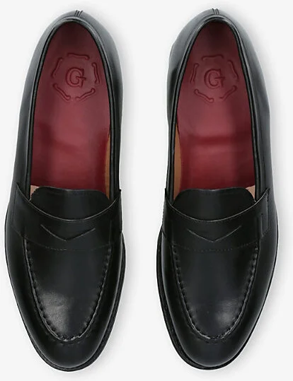 Mens Black Lloyd Leather Loafers Eur 46 / 12 Uk Men - Image 2