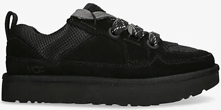 Mens Black Lo Lowmel Low-Top Suede Trainers Eur 44 / 10 Uk Men