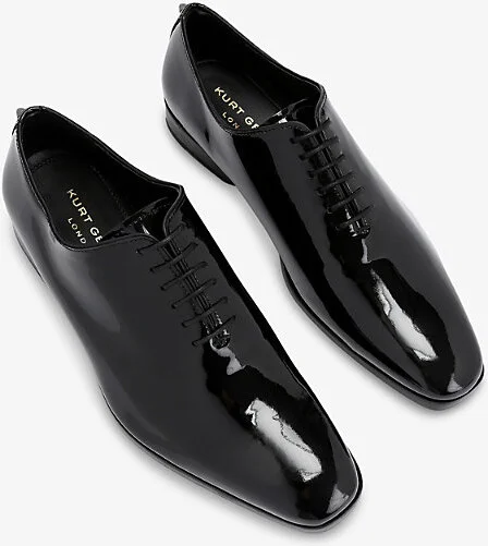 Mens Black Logan Patent-Leather Oxford Shoes Eur 41 / 7 Uk Men - Image 2