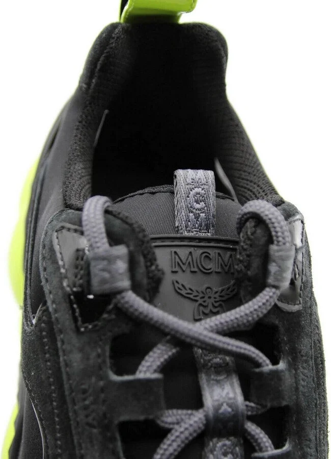 Men's Black Luft Collection Suede Neon Green Trim Sneaker MEX9AMM66BK (42 EU / 9 US) - Image 6