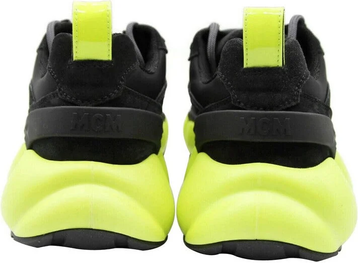 Men's Black Luft Collection Suede Neon Green Trim Sneaker MEX9AMM66BK (42 EU / 9 US) - Image 8
