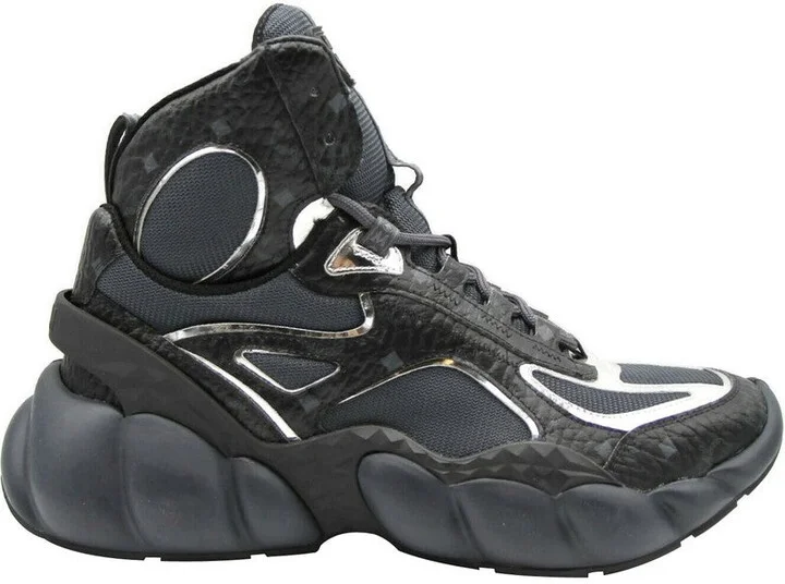 Men's Black Luft Collection Visetos Coated Canvas Sneaker - Image 2