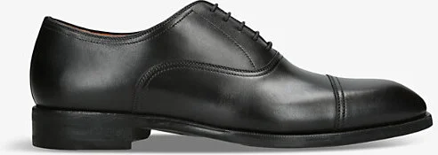Mens Black Madis Oxford Leather Shoes Eur 45 / 11 Uk Men