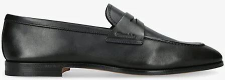Mens Black Maesteg Leather Penny Loafers Eur 42.5 / 8.5 Uk Men