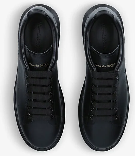 Mens Black Men's Show Leather Platform Trainers Eur 47 / 13 Uk Men - Image 2