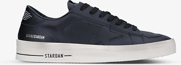 Mens Black Men's Stardan Logo-Print Leather Low-Top Trainers 5