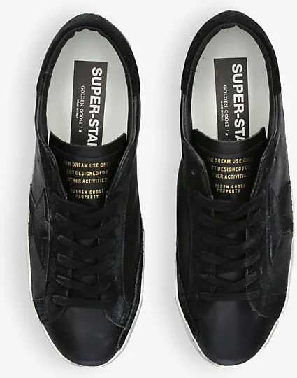 Mens Black Men's Superstar Low-Top Leather Trainers Eur 45 / 11 Uk Men - Image 2