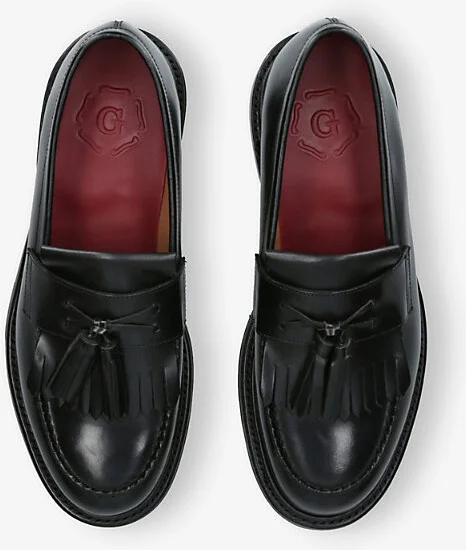 Mens Black Morven Leather Shoes Eur 41 / 7 Uk Men - Image 2